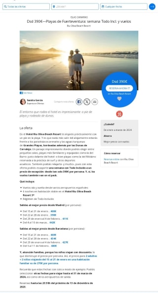 Fuerteventura Todo Incluido 1 semana + Vuelos desde 390€ por persona.