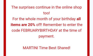 Descuento de -20% en tienda Martini