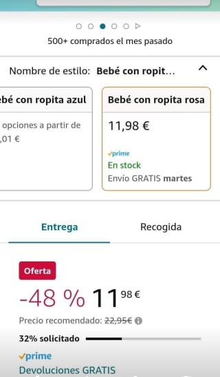 los Barriguitas Set de bebé con ropita y Mascota de Punto, Color Rosa por 11,98€.