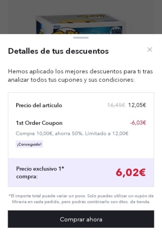 Figura Funko POP Disney Merlín El Encantador Arturo por 6,02€.