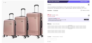 Juego de 3 Maletas Trolley ABS Semirrígidas 4 Ruedas por 59.41€ (Cuenta Nueva 47.41€)