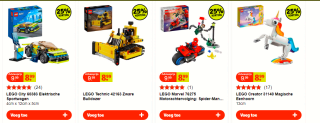 25% extra kassa korting op alle Lego bouwsets bij Kruidvat
