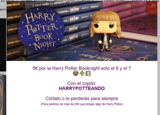 5€ de descuento en seleccionados Harry Potter por compras de +20€