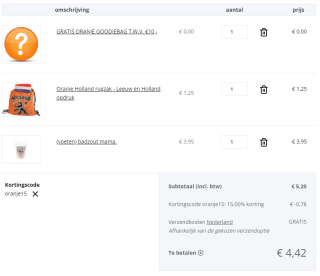 15% korting op alle artikelen + gratis goodiebag bij Keigezelligfeestje