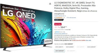Televisor QNED 139cm (55") LG 55QNED85T6C 4K con Smart TV WebOS24 por 564€