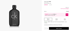 Eau de toilette Calvin Klein be - 200ml à 27,60€