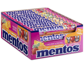 Mentos Fruit Chewy Dragee verpakking met 40 rollen voor €15,44 bij Amazon.nl