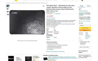 Alfombrilla de ratón MSI Agility GD21 32x22cm por solo 5,99€