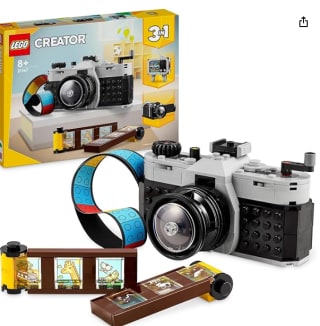 Set LEGO Creator 3 en 1 Cámara Retro de Juguete Convertible en Videocámara Vintage y Televisor por 13,99€