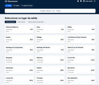 Vuelos España - Valencia desde 6€ con Skyscanner