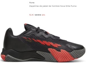 Zapatillas de pádel de hombre Nova Elite Puma por 52€