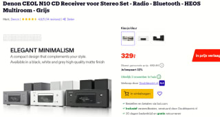Denon CEOL N10 CD Receiver voor €329 bij bol.com