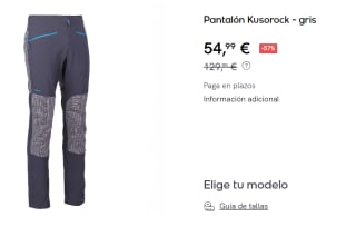 Pantalón para Hombre Ternua Kusorock por 54.99€