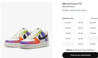 Nike Air Force 1 '07 Damesschoenen voor €77,97 bij Nike
