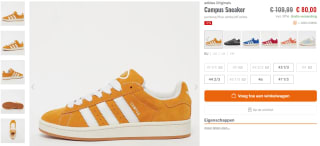 Adidas Originals Campus sneakers voor €80 bij Snipes