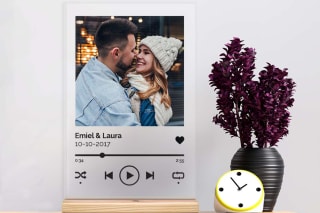 Muziekbordje met eigen foto voor maar €13,95 (met de code) incl verzending