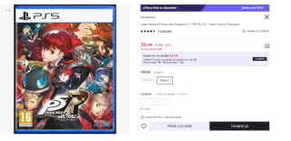 Juego PS5 Persona 5 Royal por 26.09€ (Cuenta Nueva 16.09€)
