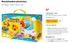 Noedelmaker plasticine Speel set voor €6,71 bij Bol