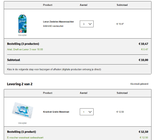 Gratis wasstraatpas bij aankoop van 3x Ariel, Lenor of Dreft voor 10,- bij Kruidvat