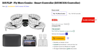 DJI Flip Fly more Combo + DJI RC331 Smart Controller voor €659 bij Bol