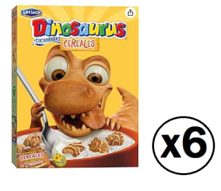 6 Paquetes de Artiach Galletas Dinosaurus a Cucharadas Cereales, 320g por 9.17€