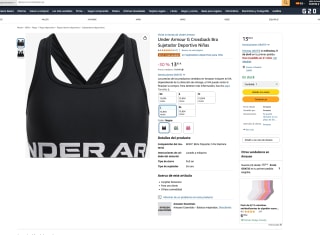 Sujetador Under Armour G Crossback Bra Deportivo por solo 13,95€