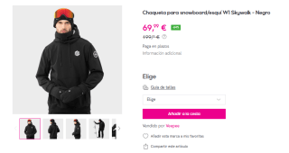 Chaqueta snowboard/esquí W1 Skywalk por 69,99€