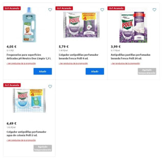 Recopilación 2×1 Acumulación productos de Droguería en Carrefour.