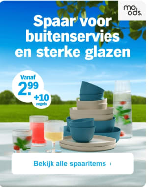 Bij iedere €10 aan boodschappen 1 ServieszegelBij Albert Heijn