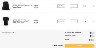 2e artikel 50% korting op heel veel sportartikelen bij Scapino