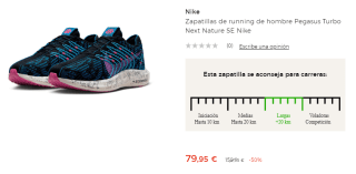 Zapatillas de running de hombre Nike Pegasus Turbo Next Nature SE por 79.95€