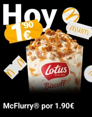 McDonalds McFlurry Lotus por 1,90€