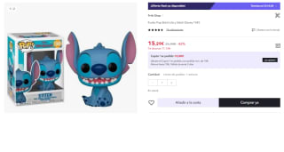 Figura Funko Pop Lilo & Stitch 15.29€ (Cuenta Nueva 9.18€)
