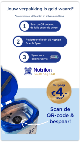 Nu tijdelijk €4 terug per Nutrilon pak via Tikkie!
