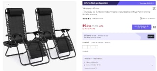 2 Tumbonas Plegables Gravedad Cero por 44.95€