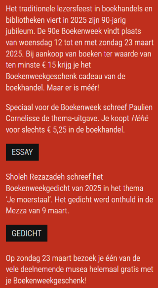 Gratis boekenweekgeschenk het boek De Krater én gratis museumbezoek