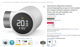 tado° Slimme Radiatorknop X - Uitbreidingset voor €55,91 met Amazon Prime