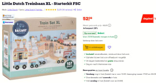 Little Dutch Treinbaan XL – Starterkit voor €52,09 bij Bol.com