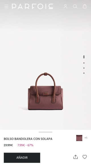 Bolso Bandolera con solapa por 7,99€.