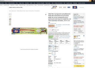 2 Albal Film transparente autoadherente 50mx32cm 100 metros por solo 4,39€