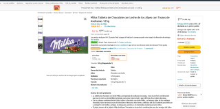 3 Tabletas Mika chocolate con Leche de los Alpes con Trozos de Avellanas por 3,70€