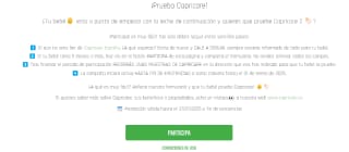 CAPRICARE muestra gratis ,leche de continuación