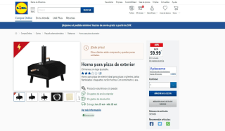 Horno para pizza de exterior por 59,99€