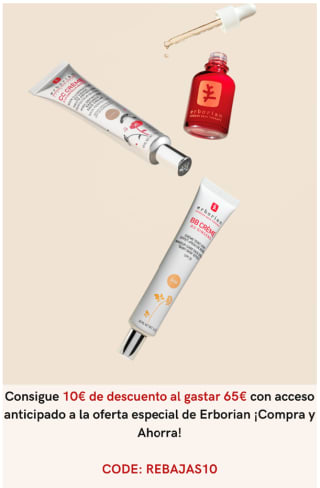 10€ Dto en compras de 65€