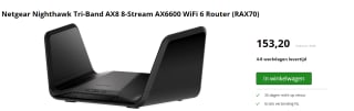 Netgear RAX70 Nighthawk draadloze router voor €153,20 bij Twaiko