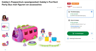 Gabby's Poppenhuis speelgoedset Gabby's Purrfect Party Bus voor €19,99 bij Smyths Toys