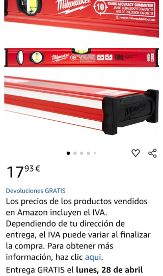 Milwaukee 40 cm/16-inch redstick Slim Nivel, rojo/negro