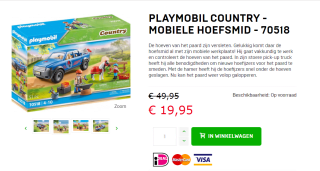 Playmobil Mobiele hoefsmid voor €19,95 bij Dagknaller