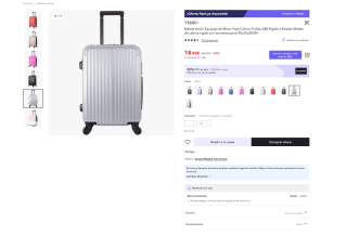 Maleta Cabina YSSHO 4 Ruedas 55x35x20cm por 13,19€