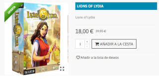 Juego de Mesa Lions of Lydia por 18€